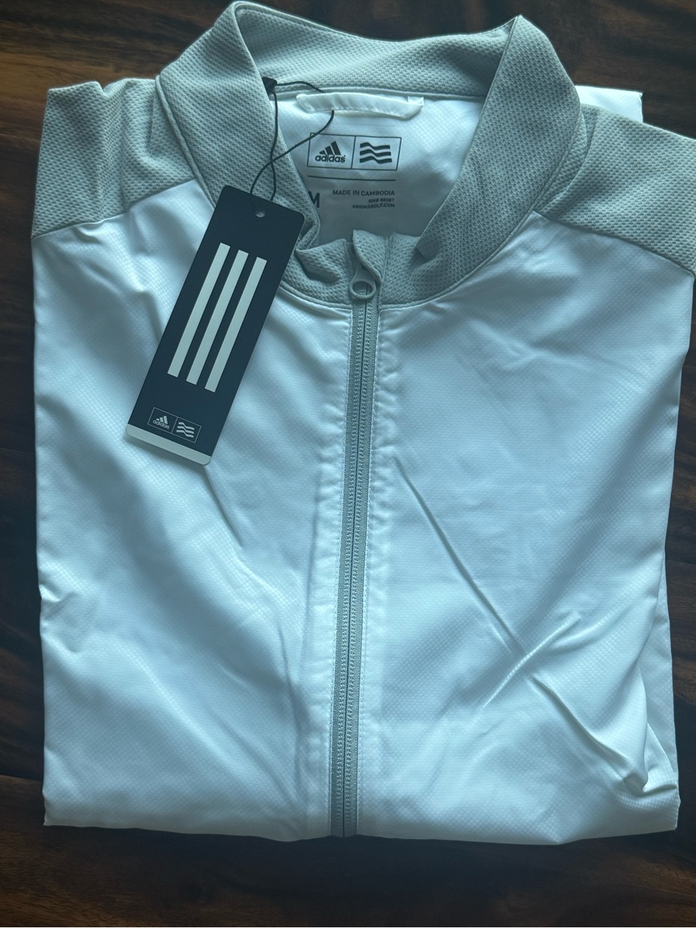 adidas ADICLUB WIND JACKET White with light gray detail